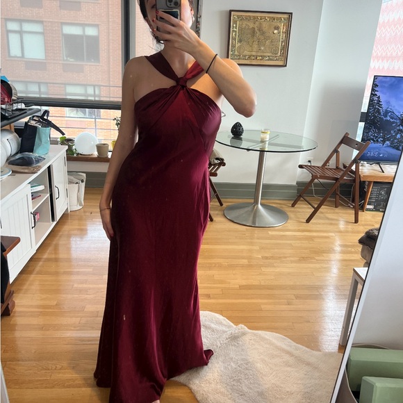 Burgundy Evening Gown Monique Lhullier - Picture 5 of 5